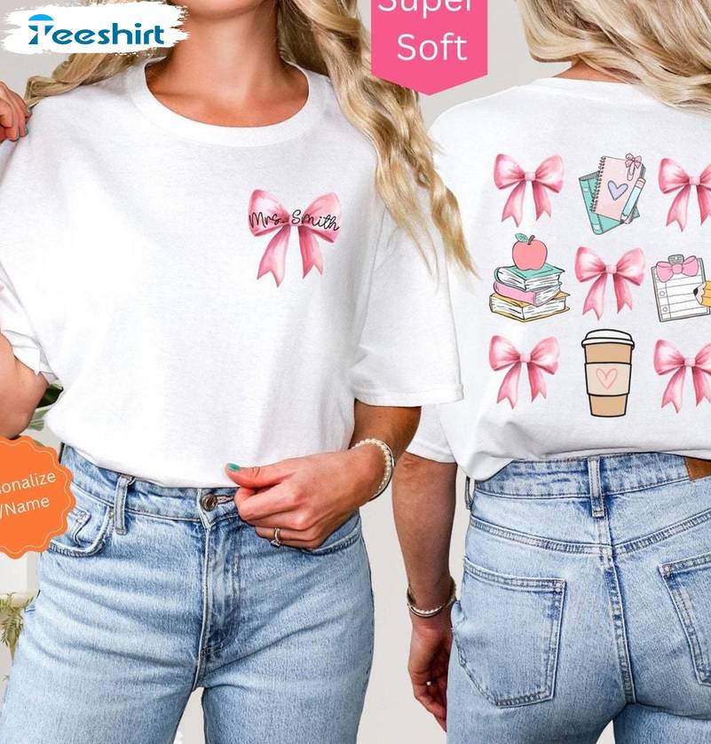 With Name Teacher Appreciation Sweatshirt , Unique Coquette Teacher Shirt Tank Top With Name Teacher Appreciation Sweatshirt , Unique Coquette Teacher Shirt Tank Top