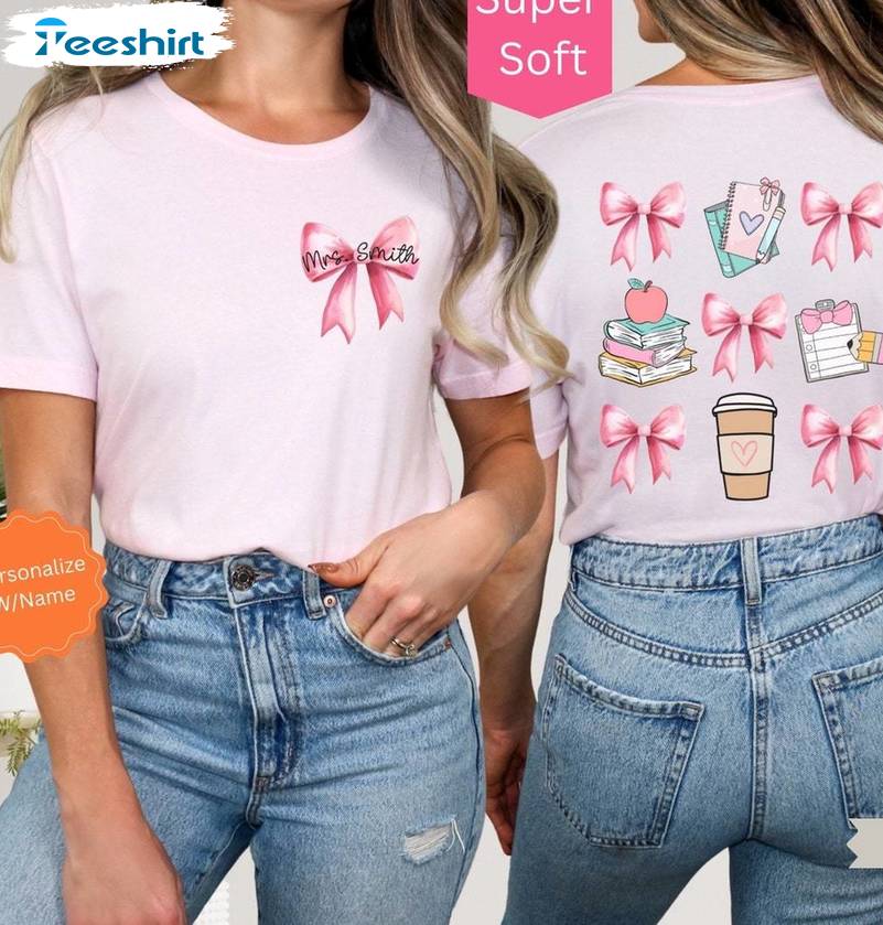With Name Teacher Appreciation Sweatshirt , Unique Coquette Teacher Shirt Tank Top With Name Teacher Appreciation Sweatshirt , Unique Coquette Teacher Shirt Tank Top