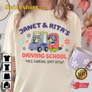 Janet And Ritas Driving School Cartoon T shirt 2.jpg