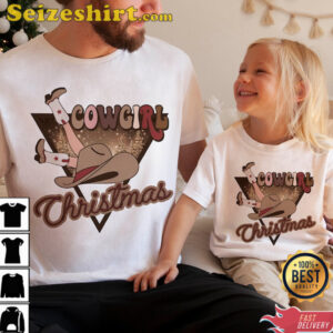 White Sweater Women Cowgirl Christmas Shirt Western Xmas T-shirt 1 White Sweater Women Cowgirl Christmas Shirt Western Xmas T shirt 2.jpg