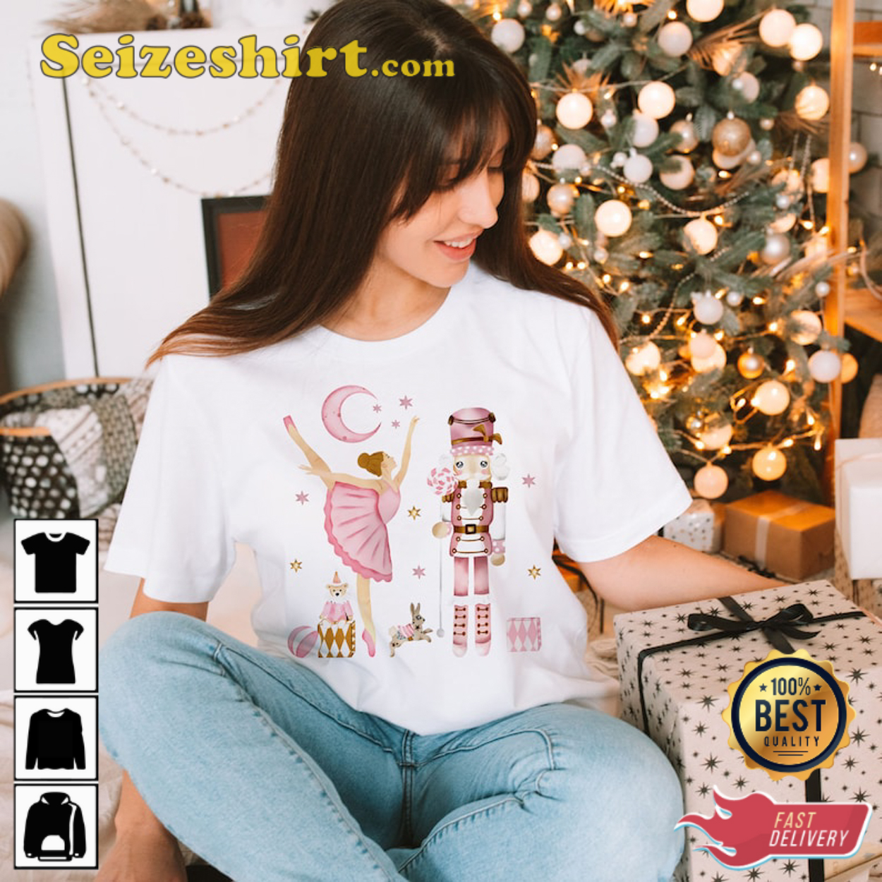 Vintage Ballet Nutcracker Christmas Shirt, Pink Xmas Sweatshirt, Sweater For Christmas, Gift For Her, Nutcracker Christmas Crewneck Shirt Vintage Ballet Nutcracker Christmas Shirt, Pink Xmas Sweatshirt, Sweater For Christmas, Gift For Her, Nutcracker Christmas Crewneck Shirt