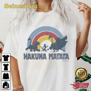 Hakuna Matata Distressed Rainbow Logo Disney The Lion King T Shirt 2.jpg