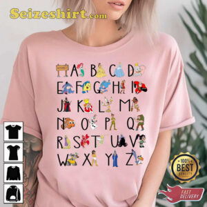 Disney Teacher Alphabet Characters From A To Z Cartoon T-Shirt 2 Disney Teacher Alphabet Characters From A To Z Cartoon T Shirt 3.jpg