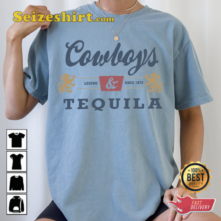 Comfort Colors Cowboys And Tequila Trendy Unisex T-Shirt Comfort Colors Cowboys And Tequila Trendy Unisex T-Shirt