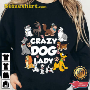 Crazy Dog Lady Disney Unisex T Shirt 2.jpg