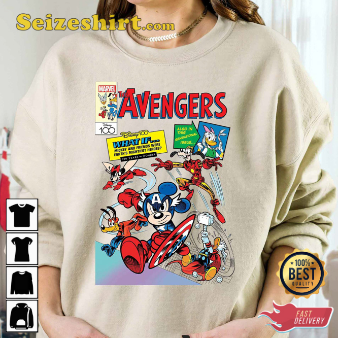 100 Mickey Mouse And Friends Match M4rvel Comics Disney T-Shirt 100 Mickey Mouse And Friends Match M4rvel Comics Disney T-Shirt