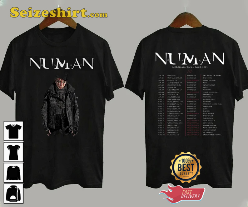 Gary Numan North American Tour 2026 T-Shirt Gary Numan North American Tour 2026 T-Shirt