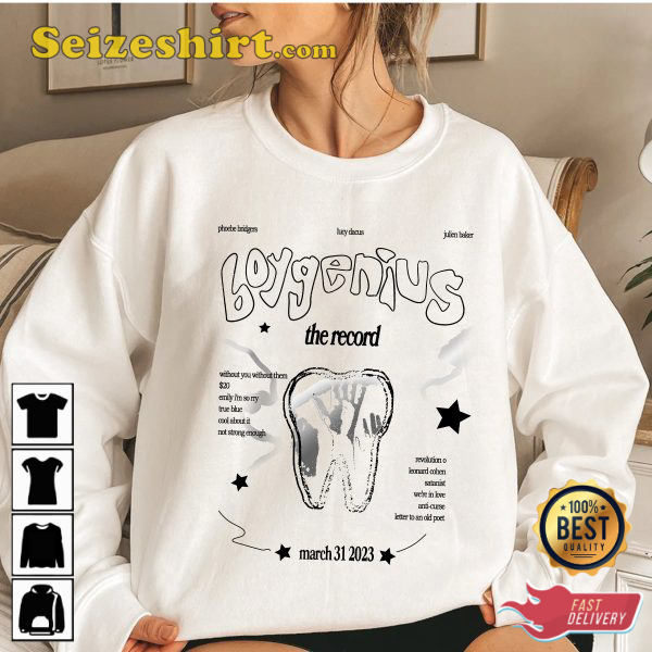 Boygenius Band The Record T-Shirt Boygenius Band The Record T-Shirt