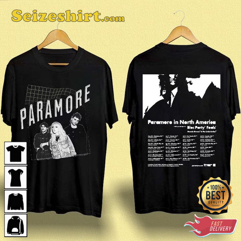 Paramore In North America Tour T-Shirt Paramore In North America Tour T-Shirt