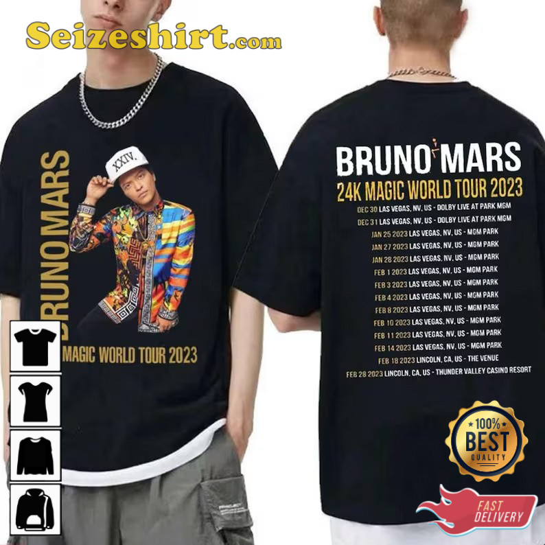 Bruno Mars 24K Magic Tour T-Shirt Bruno Mars 24K Magic Tour T-Shirt