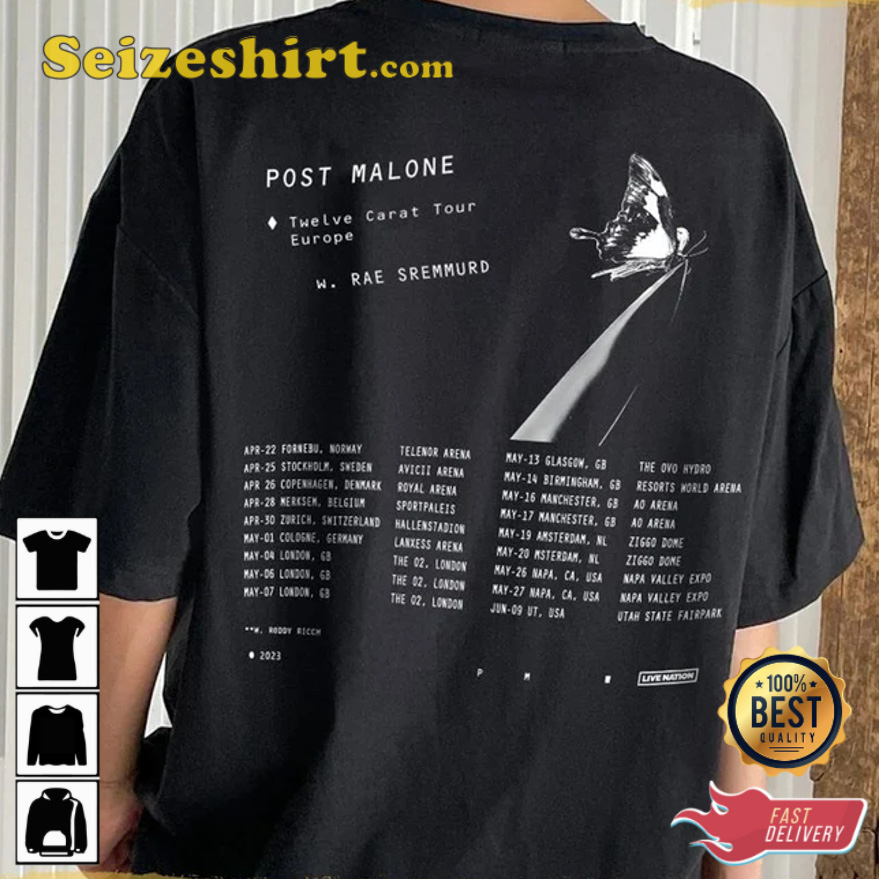 Retro Post Malone Twelve Carat Tour 2026 T-Shirt Retro Post Malone Twelve Carat Tour 2026 T-Shirt