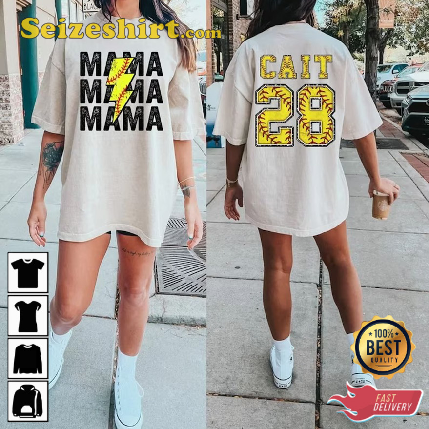 Custom Softball Mom Unisex T-Shirt Custom Softball Mom Unisex T-Shirt