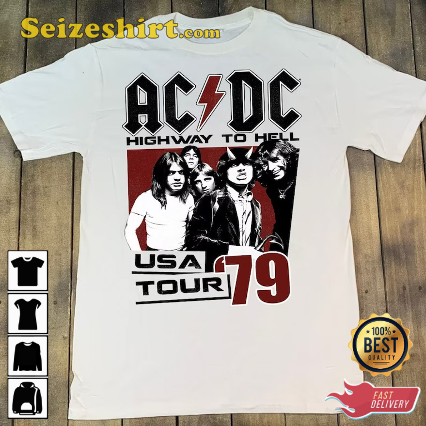 1979 ACDC Highway To Hell USA Tour T-Shirt 1979 ACDC Highway To Hell USA Tour T-Shirt