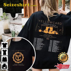 Yellowcard 2023 Celebrating 20 Years of Ocean Avenue World Tour T Shirt 2.jpg