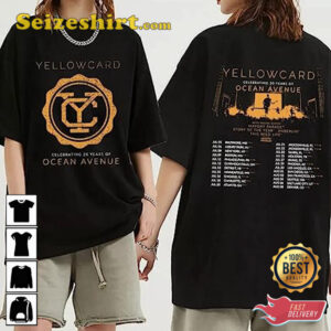 Yellowcard 2023 Celebrating 20 Years of Ocean Avenue World Tour T Shirt 3.jpg