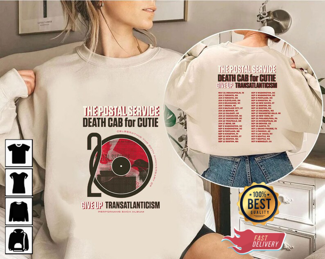 The Postal Service Death CAB For Cutie T-Shirt The Postal Service Death CAB For Cutie T-Shirt