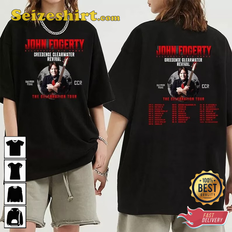 John Fogerty Creedence Clearwater Revival The Celebration Tour T-Shirt John Fogerty Creedence Clearwater Revival The Celebration Tour T-Shirt