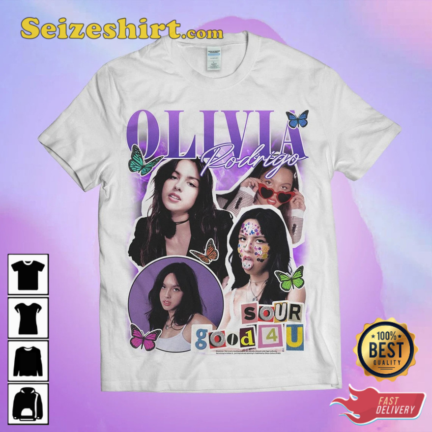 Olivia Rodrigo Sour Good 4U Butterfly T-Shirt Olivia Rodrigo Sour Good 4U Butterfly T-Shirt