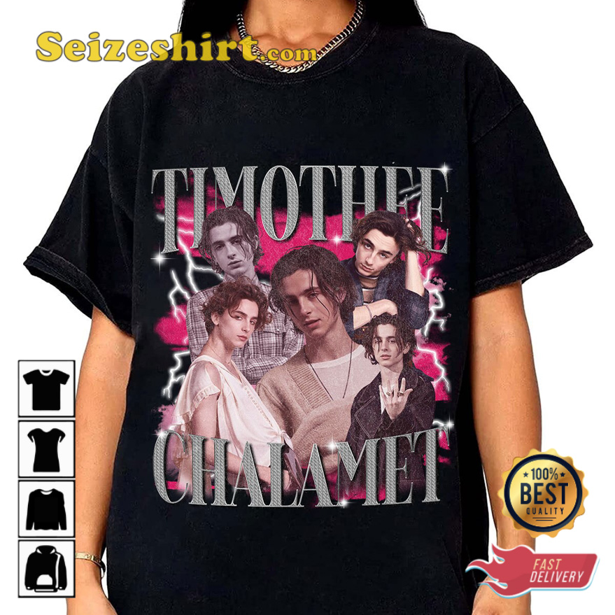 Timothée Chalamet SAG Call Me By Your Name Movie Retro T-Shirt Timothée Chalamet SAG Call Me By Your Name Movie Retro T-Shirt