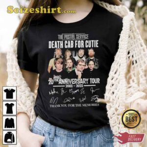 The Postal Service Death Cab For Cutie 20th Anniversary 2003 2026 Signatures Shirt