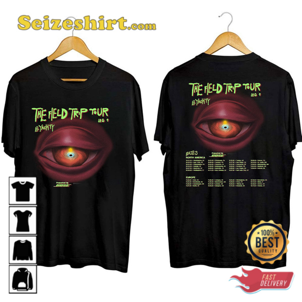 Lil Yatchy The Field Trip World Tour 2026 Double Side Rapper T shirt Lil Yatchy The Field Trip World Tour 2026 Double Side Rapper T shirt
