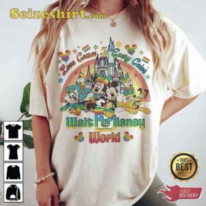 Vintage Walt Disney World LGBT Love Comes In Every Color Shirt