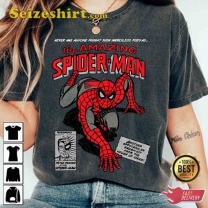 Marvel Spider-Man Retro Comics Book Cover Vintage Shirt, MCU Fans Gift, Unisex T-shirt Family Birthday Gift Adult Kid Toddler Tee