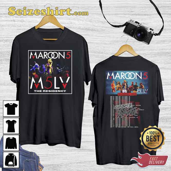 Maroon 5 M5LV The Residency World Tour 2026 Unisex Shirt Maroon 5 M5LV The Residency World Tour 2026 Unisex Shirt