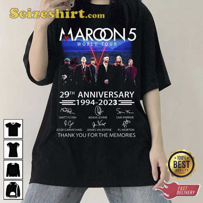 29th Anniversary Maroon 5 Band World Tour 2026 Shirt 29th Anniversary Maroon 5 Band World Tour 2026 Shirt