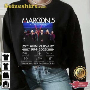 29th Anniversary Maroon 5 Band World Tour 2026 Shirt 1 29th Anniversary Maroon 5 Band Shirt1.jpg
