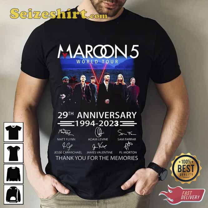 29th Anniversary Maroon 5 Band World Tour 2026 Shirt 29th Anniversary Maroon 5 Band World Tour 2026 Shirt
