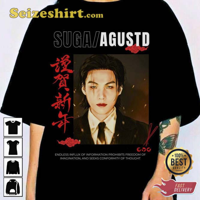 BTS Rapper Suga Agust D Tour Album D-Day T-shirt BTS Rapper Suga Agust D Tour Album D-Day T-shirt