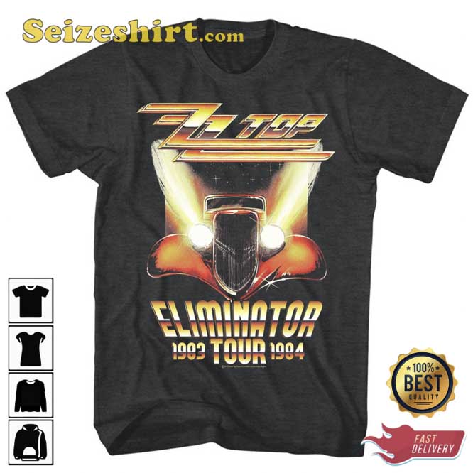 ZZ Top Eliminator Tour Rock And Roll Tee Shirt ZZ Top Eliminator Tour Rock And Roll Tee Shirt