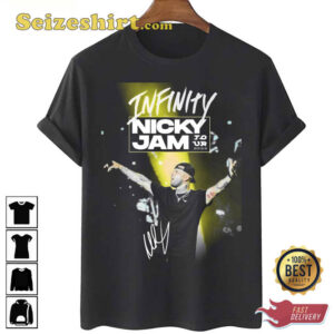 Nicky Jam The Voice Of Latin Urban Music Tour T-Shirt 1 Nicky Jam Infinity With Signature Unisex T Shirt1.jpg