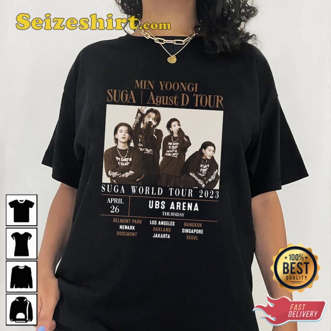 Suga Agust D World Tour 2026 Min Yoongi Fan Gift T-Shirt Design Suga Agust D World Tour 2026 Min Yoongi Fan Gift T-Shirt Design