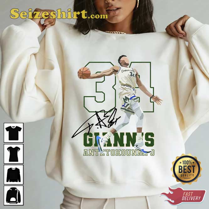 Graphic Design Giannis Antetokounmpo Dunk Milwaukee Bucks Basketball Unisex T-Shirt Graphic Design Giannis Antetokounmpo Dunk Milwaukee Bucks Basketball Unisex T-Shirt