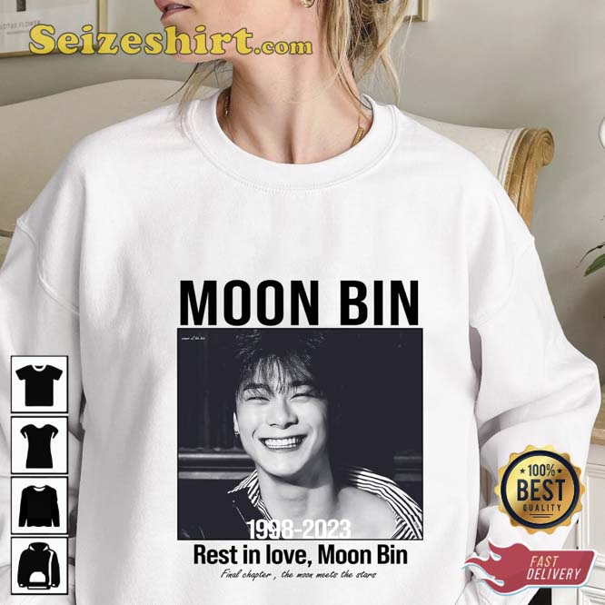 Rest in Love Moon Bin 1998 – 2026 Memorial T-shirt Rest in Love Moon Bin 1998 – 2026 Memorial T-shirt