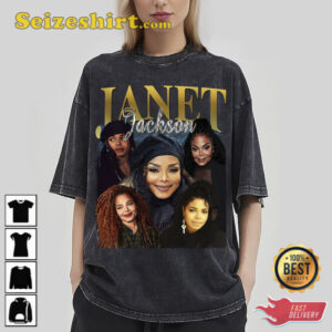 Janet Jackson Vintage Washed T Shirt Gift For Fan 1.jpg