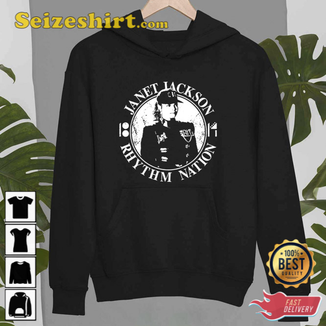 Twojan Janet Jackson Rhythm Nation Diamond World American T-Shirt Twojan Janet Jackson Rhythm Nation Diamond World American T-Shirt