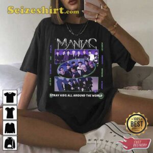 Stray Kids 2nd World Tour Maniac 2026 The Sound Unisex T-Shirt 1 Stray Kids 2nd World Tour Maniac T Shirt2.jpg