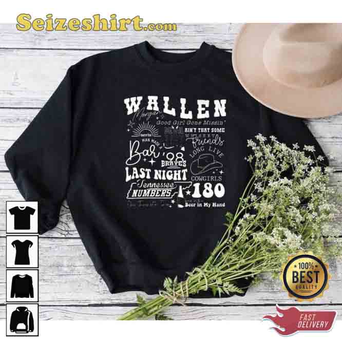 Wallen Last Night Country Music Tour Tee Shirt Design Wallen Last Night Country Music Tour Tee Shirt Design