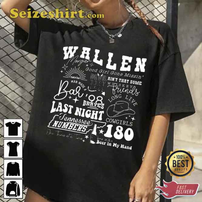 Wallen Last Night Country Music Tour Tee Shirt Design Wallen Last Night Country Music Tour Tee Shirt Design