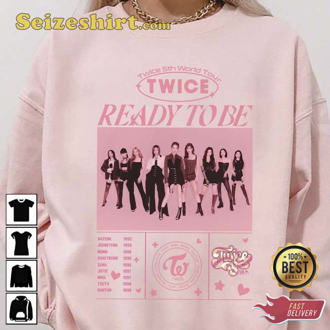 Twice Ready To Be World Tour Vintage Graphic Shirt Twice Ready To Be World Tour Vintage Graphic Shirt