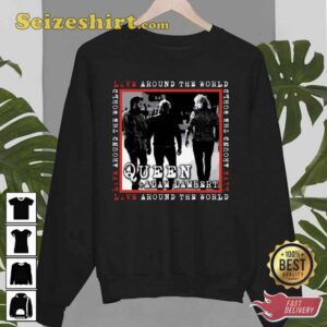 Queen X Adam Lambert Live Around The World Unisex T Shirt3.jpg