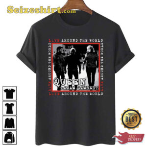 Queen X Adam Lambert Live Around The World Unisex T Shirt1.jpg