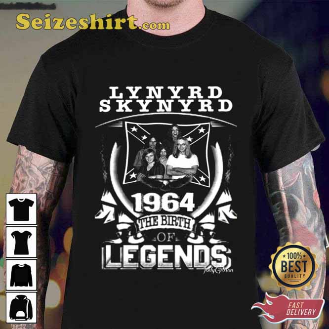 1964 The Birth Legend Lynyrd Skynyrd Vintage Unisex T-Shirt 1964 The Birth Legend Lynyrd Skynyrd Vintage Unisex T-Shirt