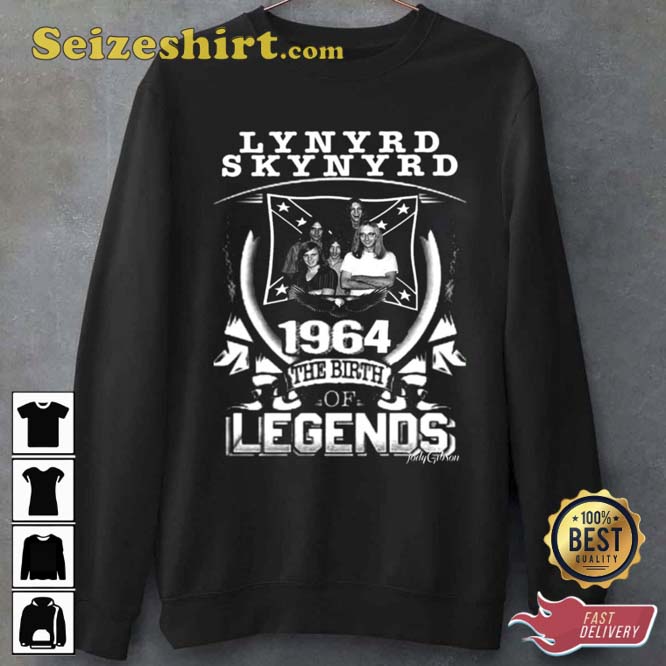 1964 The Birth Legend Lynyrd Skynyrd Vintage Unisex T-Shirt 1964 The Birth Legend Lynyrd Skynyrd Vintage Unisex T-Shirt
