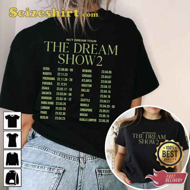 Unisex The Dream Show Tour Printed 2 Slides Tee Shirt Unisex The Dream Show Tour Printed 2 Slides Tee Shirt