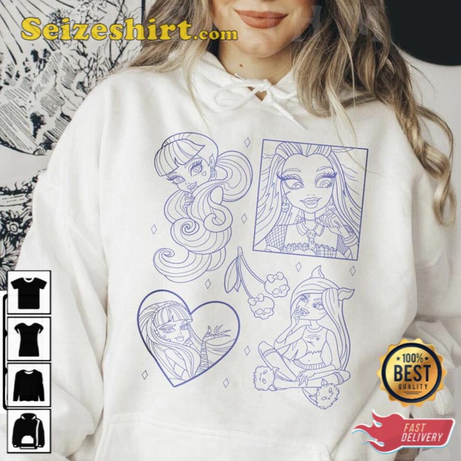 Monster High Doodle Art Music Graphic T-Shirt Monster High Doodle Art Music Graphic T-Shirt