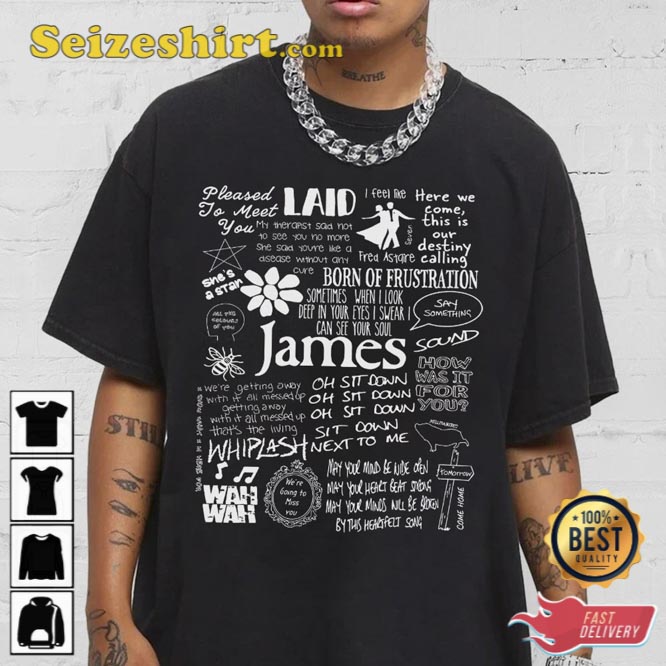 James Doodle Art Lyric Album Song Music T-Shirt James Doodle Art Lyric Album Song Music T-Shirt